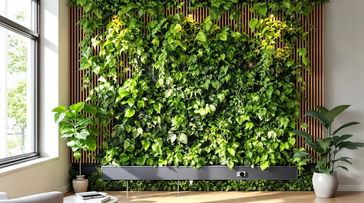 Comment créer un mur végétal intérieur avec système d'irrigation goutte-à-goutte
