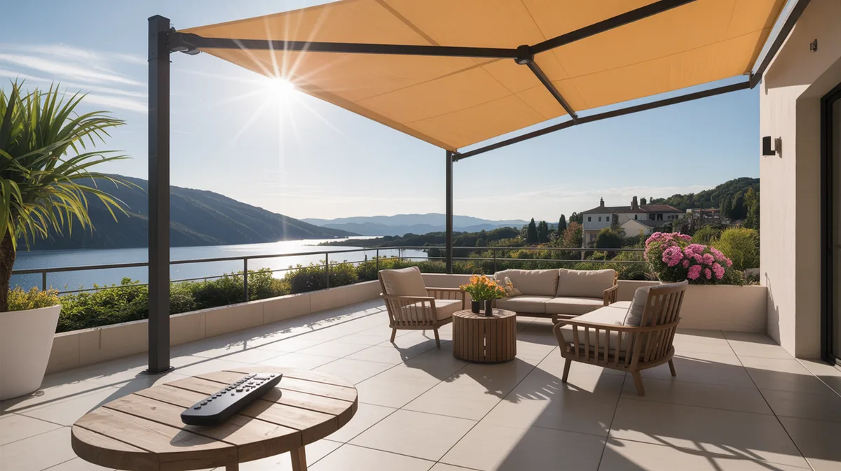 Comment créer un système d'ombrage motorisé avec voile tendue et télécommande