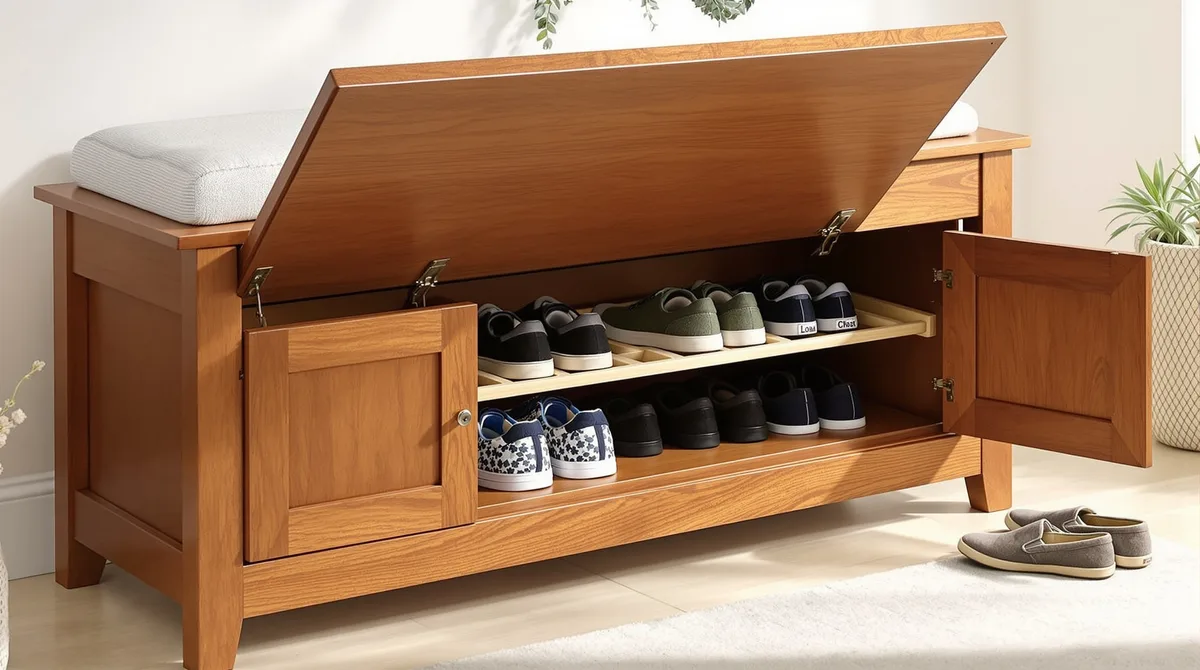 Comment fabriquer un banc coffre d'entrée avec porte-chaussures intégré : guide complet
