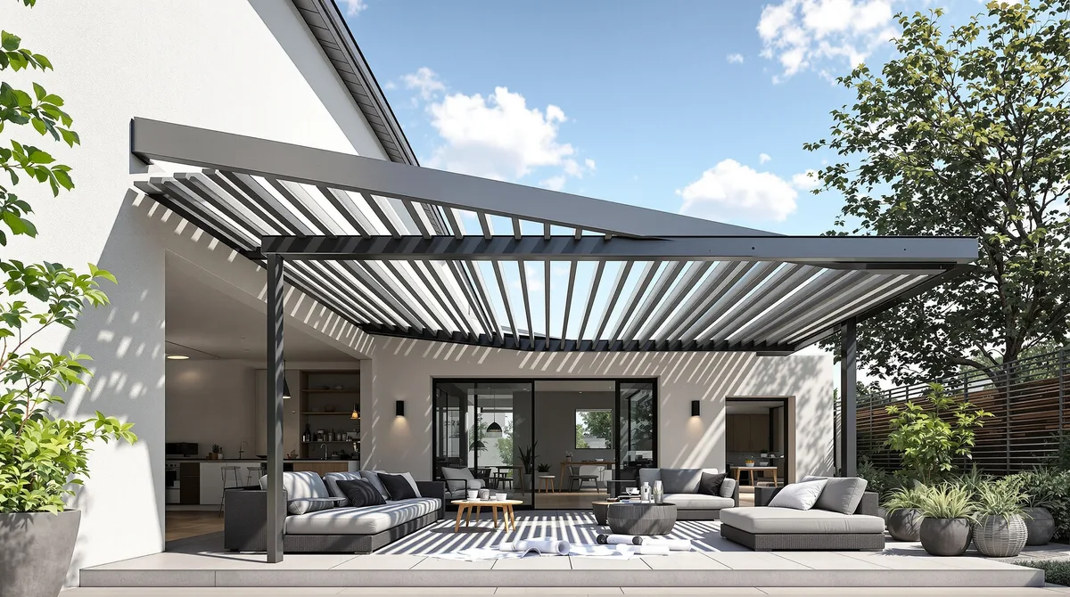 Fabriquer une pergola bioclimatique démontable pour terrasse : guide complet