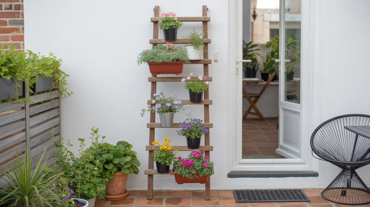 Comment transformer une échelle en bois en présentoir vertical pour plantes