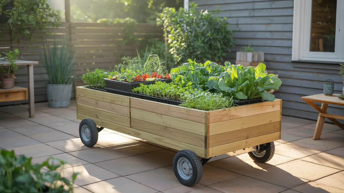 Construire un carré potager sur roulettes avec bâche de protection : guide complet