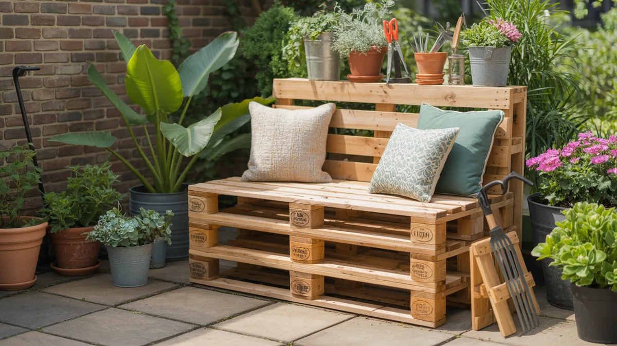 Comment fabriquer un banc de jardin avec rangement en palettes recyclées