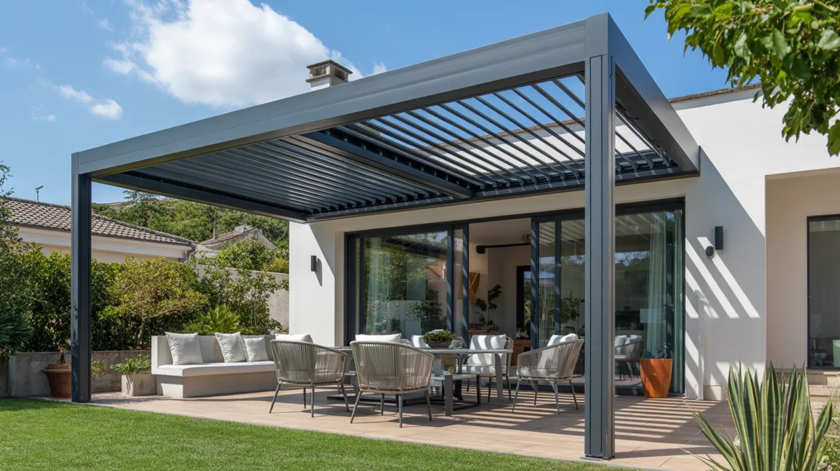 Comment installer une pergola bioclimatique connectée avec lames orientables automatiques