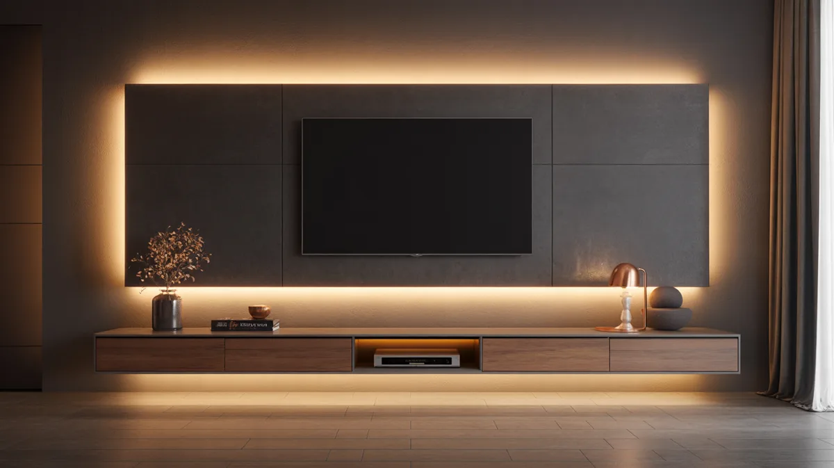 Fabriquer un meuble TV suspendu avec éclairage LED intégré : guide complet