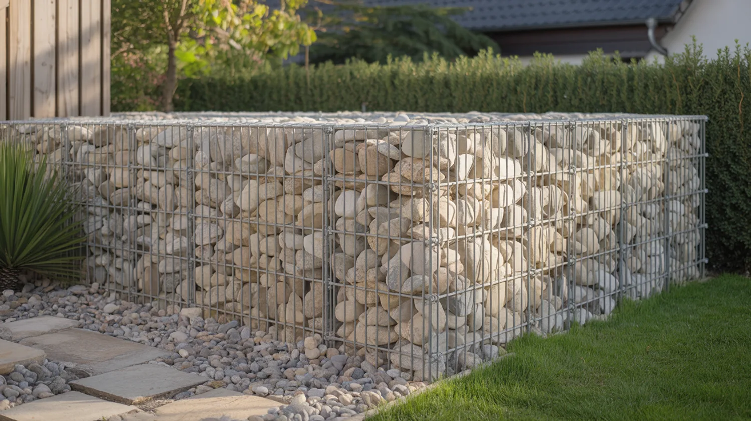 Construire une clôture en gabions : fondations, montage et remplissage pas à pas