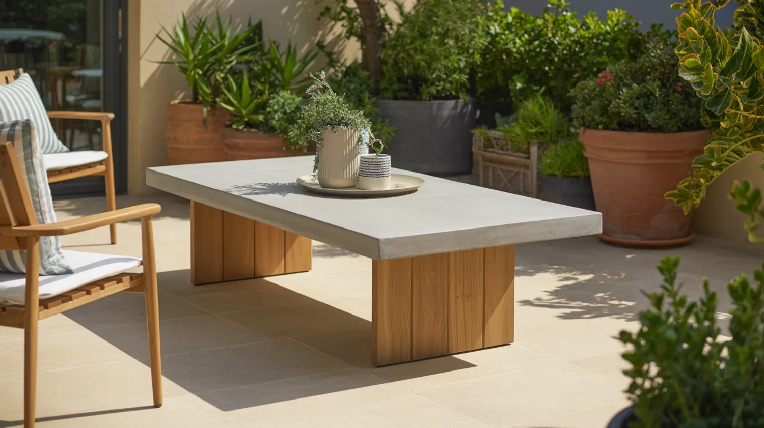 Fabriquer une table basse de jardin en béton et bois : guide pas à pas pour une terrasse résistante aux UV