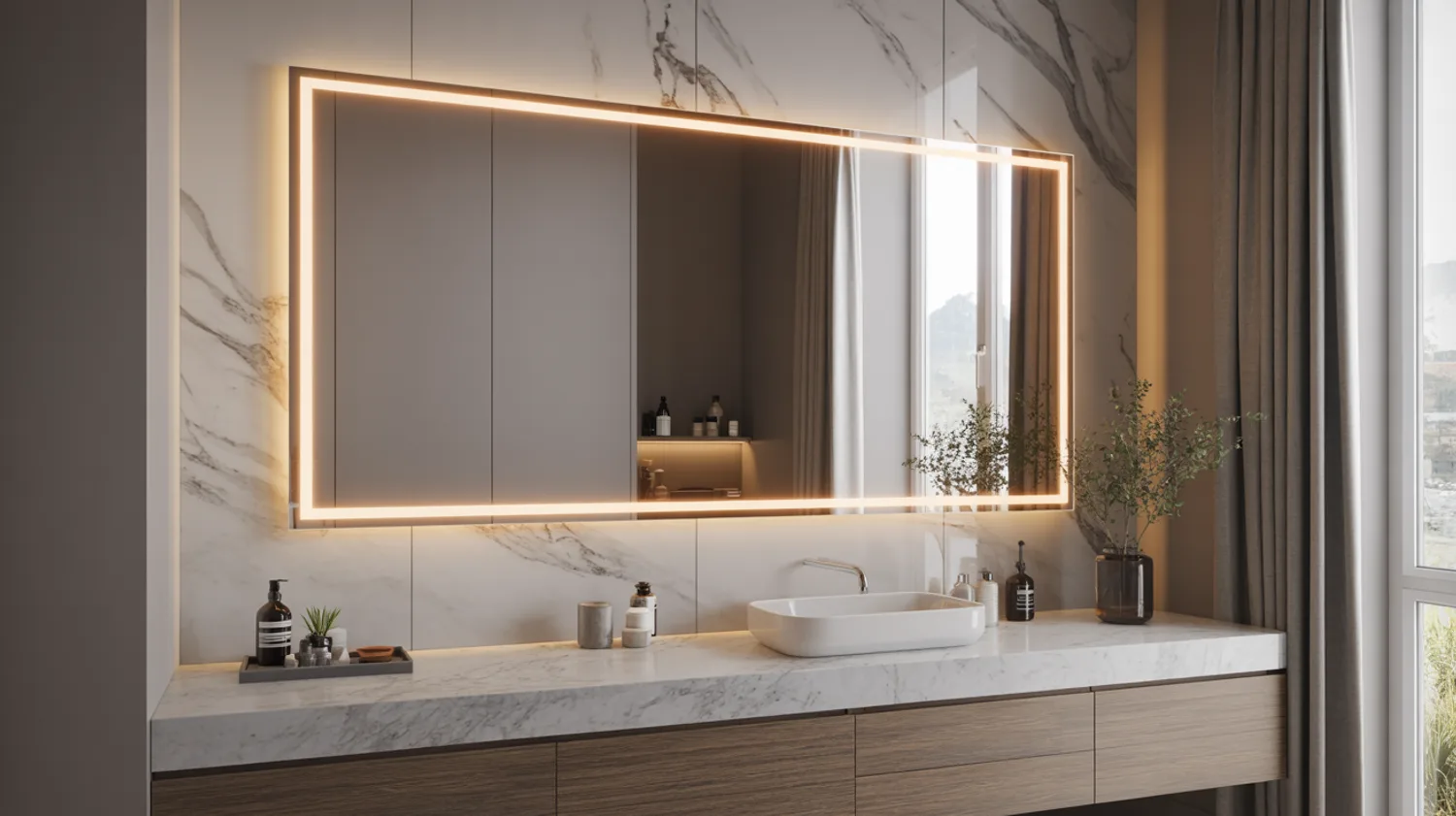 Installer un miroir de salle de bain rétroéclairé anti-buée : câblage et fixation pas à pas