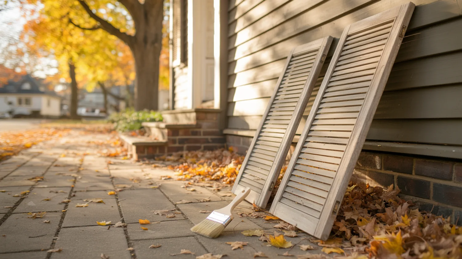 Repeindre ses volets en bois avant l'hiver : décapage, primaire et finition en un week-end