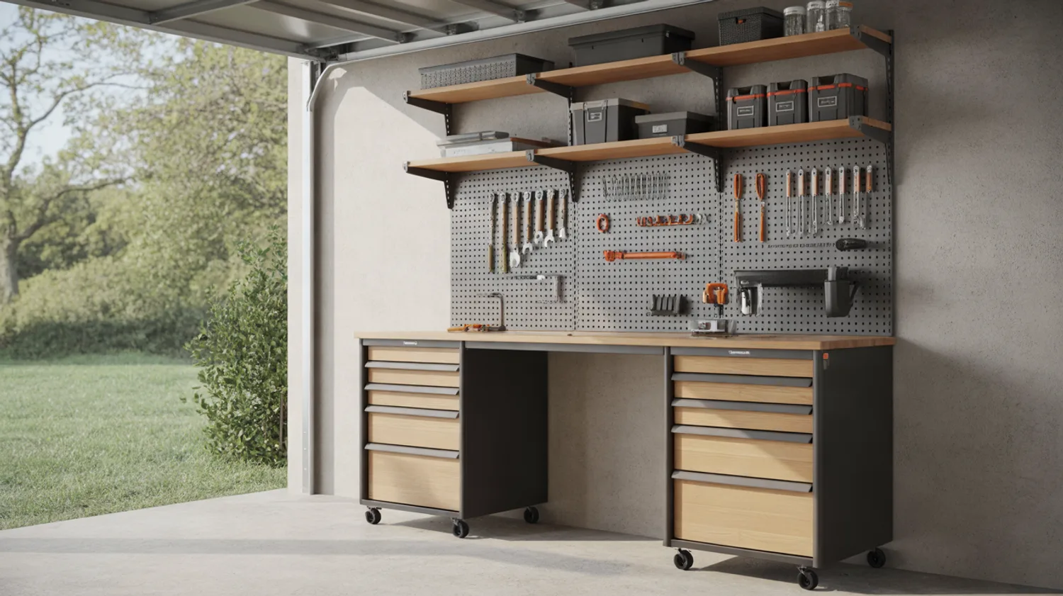 Meuble atelier avec panneau perforé : fabriquer un rangement modulaire pour ses outils