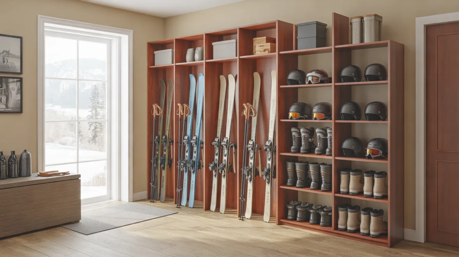 Meuble de rangement pour skis et équipements d'hiver : construire soi-même pour moins de 60 €