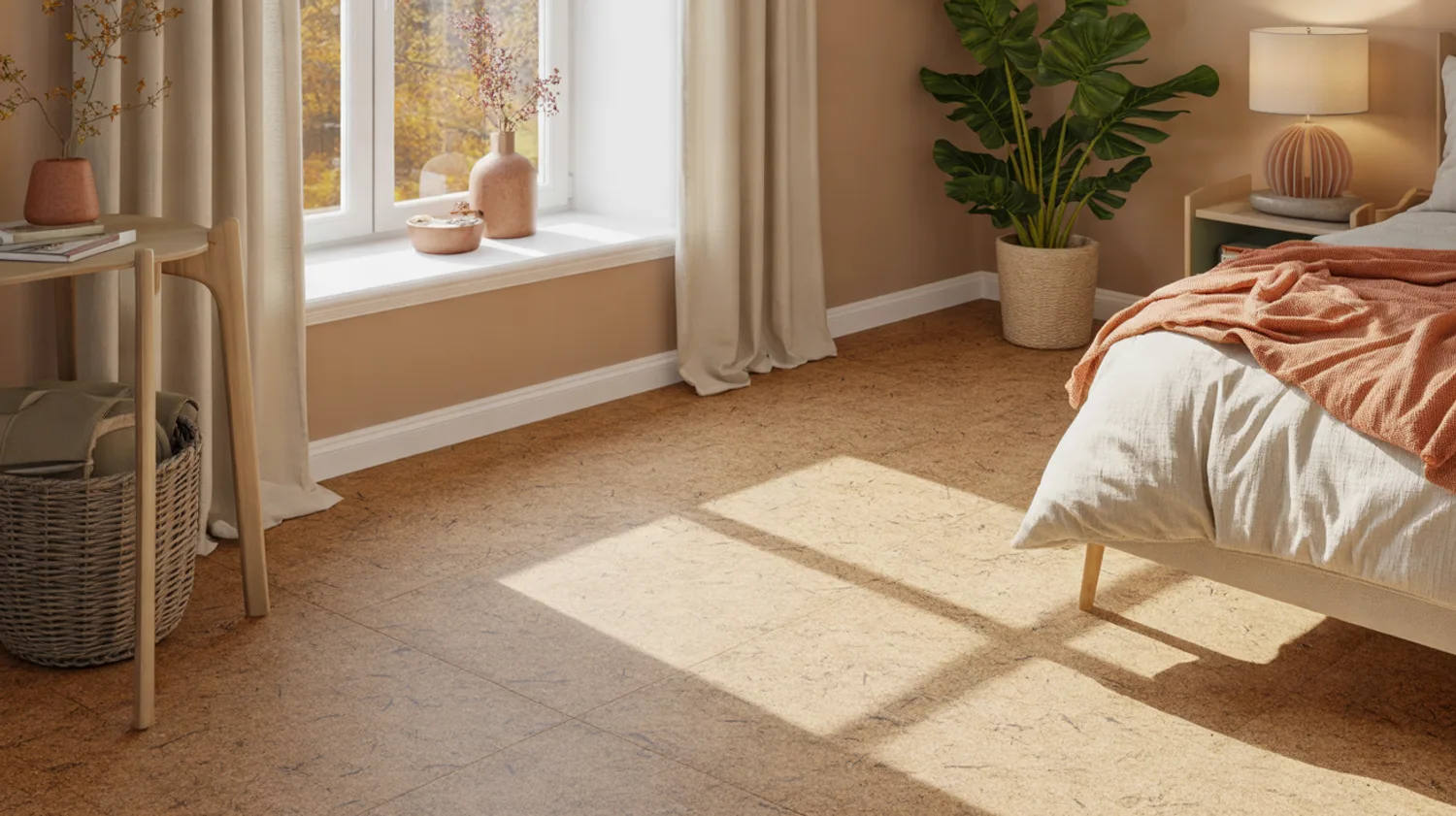 Poser un revêtement de sol en liège collé dans une chambre : isolation, pose et finition