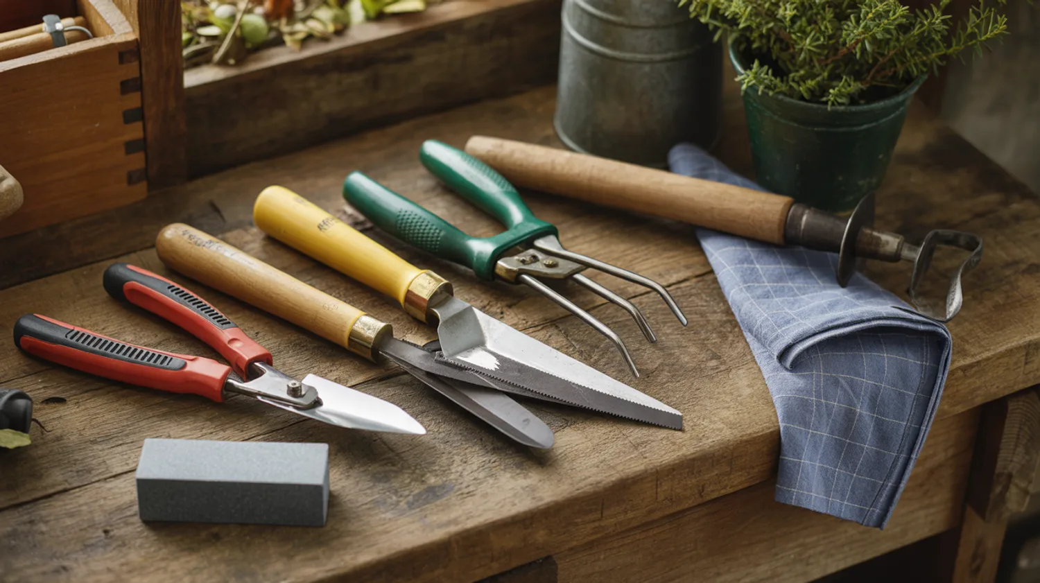 Préparer ses outils de jardinage pour l'hiver : nettoyage, affûtage et protection
